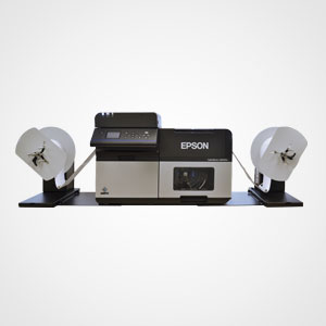 Label unwinder and rewinder for Epson C8000 | D.P.R. Labeling LLC